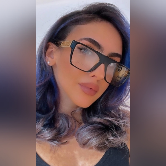 👓 NEW Versace VE3326U GB1 Black Gold Square Unisex Eyeglasses - Picture 12 of 12